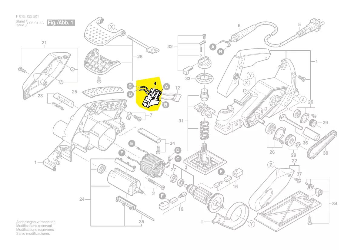 Interrupteur réf. 2 610 394 612 Skil